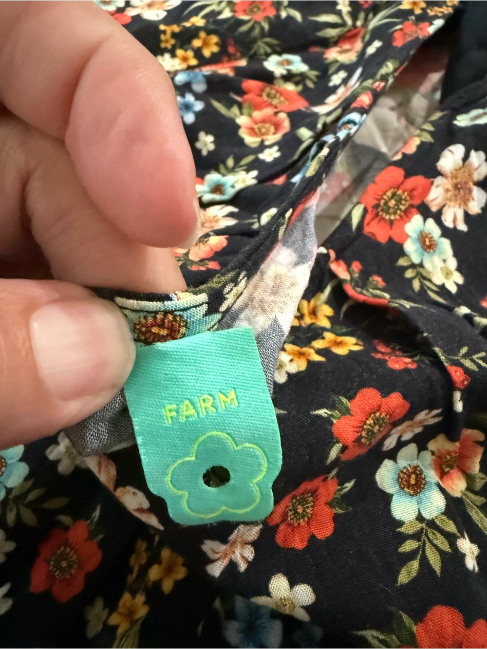 Farm Rio butterfly and floral print halter dress Size Small D94 - Picture 3 of 5